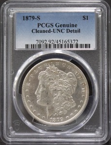 미국 1879년 1$ 모건 달러 미사용 은화 PCGS UNC Details