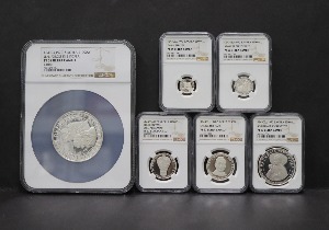 한국 1970년 영광사 은화 6종 세트 NGC 67~68등급