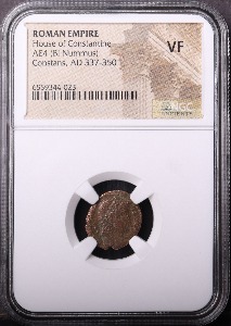 로마 337~350년 황제 콘스탄티우스 (Constantine) 동화 NGC VF 인증