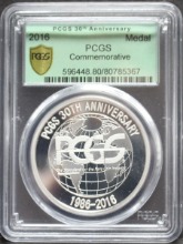 미국 2016년 PCGS 설립 30주년 기념 메달 PCGS 인증