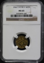 한국 1966년 1원 (일원) NGC 65등급