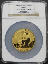 중국 2012년 팬더 5oz 금화 NGC 69등급