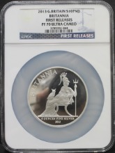 영국 2013년 브리타니아 5oz 은화 NGC 70등급 (초판 25개 인증)