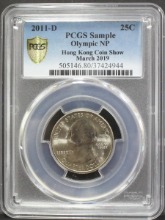 미국 2011년 25센트 - 홍콩 2019년 화폐박람회 증정용 PCGS 인증