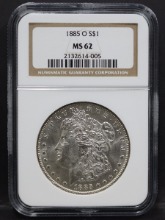 미국 1885년 1$ 모건 달러 미사용 은화 NGC 62등급 (&quot;O&quot; 마크)