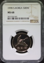 한국 1998년 500원(오백원) NGC 68등급