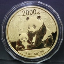 중국 2012년 팬더 5oz 금화