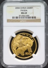 중국 2004년 팬더 1oz 금화 NGC 69등급