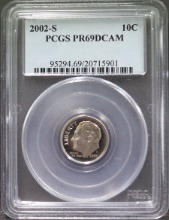 미국 2002년 10센트 다임 프루프 주화 PCGS 69등급