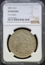 미국 1891년 1$ 모건 달러 은화 NGC XF DETAILS