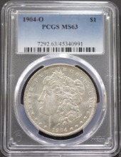 미국 1904년 1$ 모건 달러 미사용 은화 PCGS 63등급