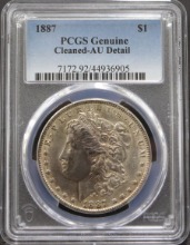 미국 1887년 1$ 모건 달러 준미사용 은화 PCGS AU Details