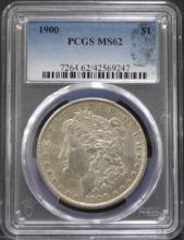 미국 1900년 1$ 모건 달러 미사용 은화 PCGS 62등급