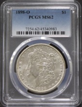 미국 1898년 1$ 모건 달러 미사용 은화 PCGS 62등급