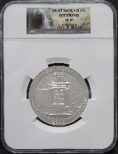 미국 2010년 핫스프링스 국립공원 5oz 은화 NGC 69등급