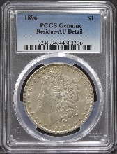 미국 1896년 1$ 모건 달러 은화 PCGS AU Details