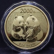 중국 2009년 팬더 5oz 금화