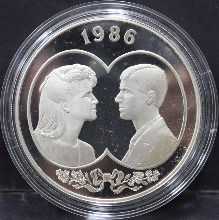 포클랜드 1986년 영국 왕자 앤드류 결혼 기념 5oz 은화