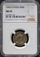 한국 1998년 50원 (오십원) NGC 69등급