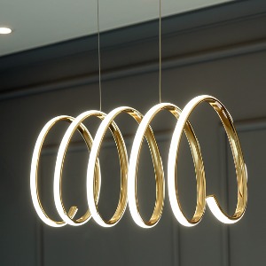 LED 스프링 골드 펜던트조명 식탁등 40W