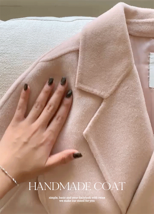 [당일배송/모델소장/하객룩/메리노울90%] 멜즈 하프 핸드메이드 코트 (4colors),렌느