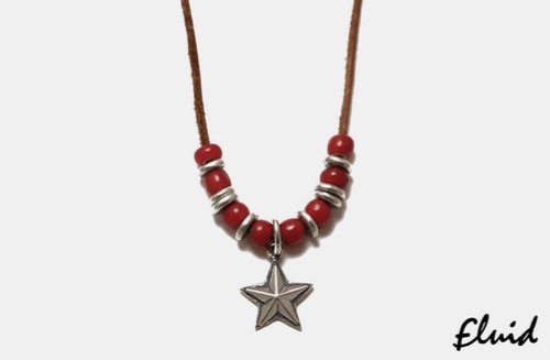 [fluid] star pendant beads necklace