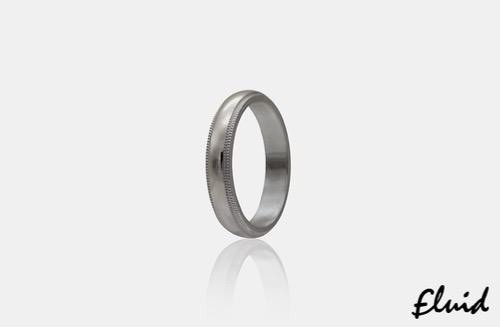 [fluid] basic milgrain ring 4.0mm