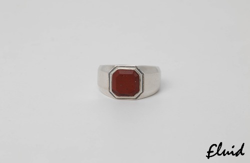 [fluid] octagon stone ring (jasper)