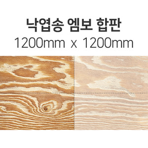 [절단판매] 낙엽송 엠보 합판(두께선택) 1200mm x 1200mm몰딩닷컴