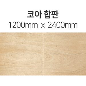 [절단판매] 코아 합판(두께선택) 1200mm x 2400mm몰딩닷컴