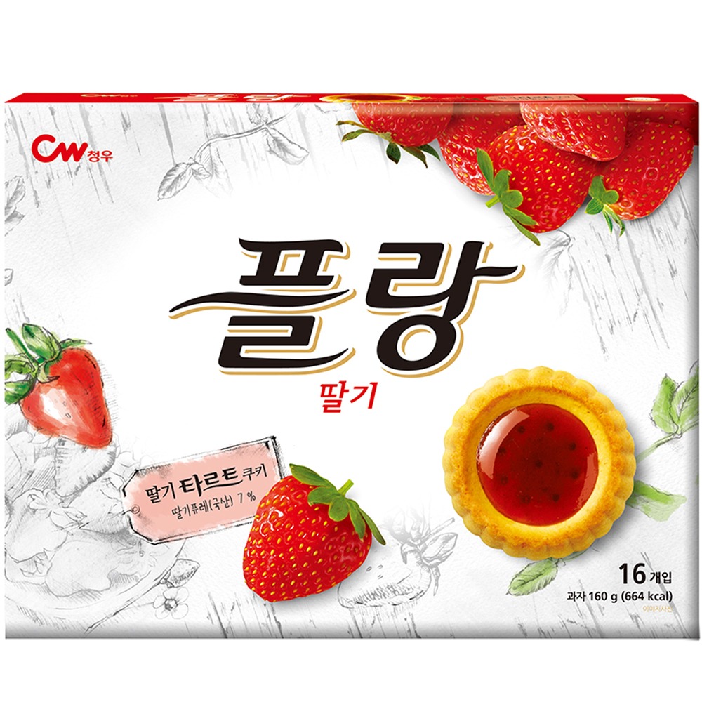 청우 플랑딸기 160g (16개입)