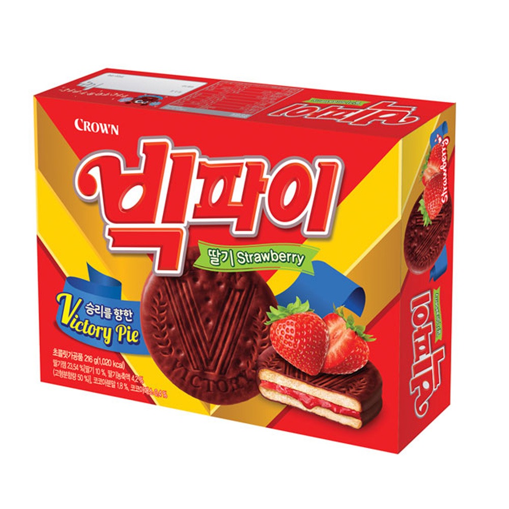 크라운 빅파이딸기216g