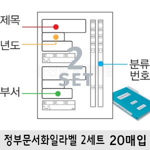 프린텍 정부문서화일라벨(2세트/V4330-20매)