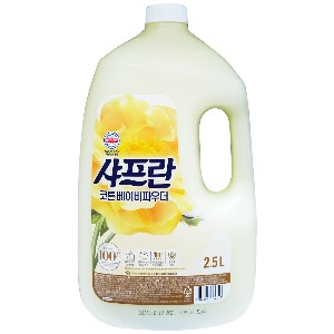 LG생활건강 샤프란섬유유연제용기2.5L(코튼앤크림)