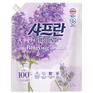 LG생활건강 샤프란섬유유연제리필-릴렉싱아로마(2100ml*2개)