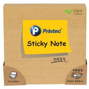 프린텍라인스티키노트 L7676K 크라프트(76x76mm)