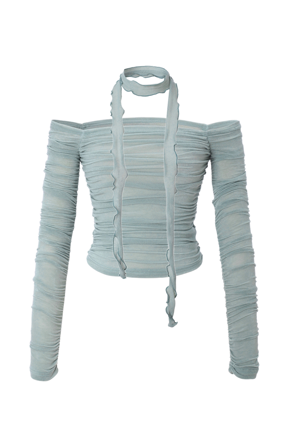 Shirring Scarf Top - KHAKIPOINT Shirring Scarf Top - KHAKIPOINT