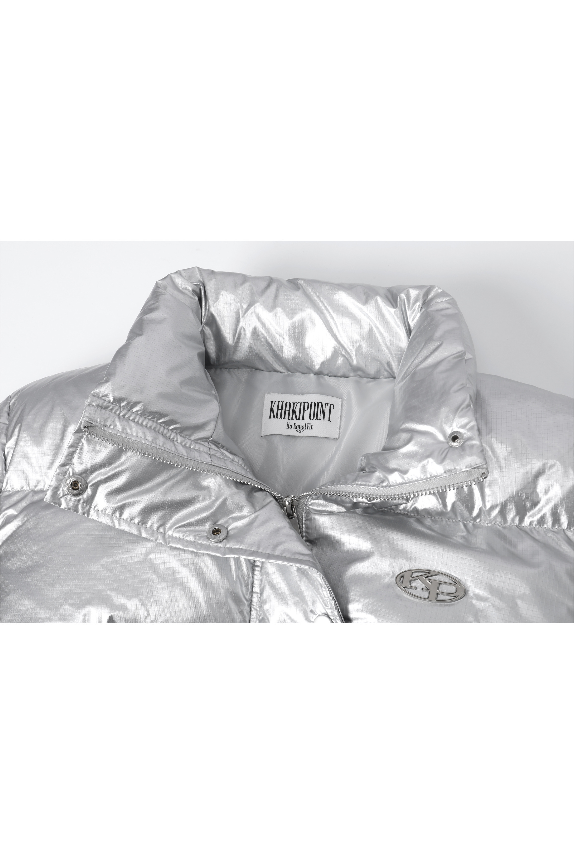 【KHAKIPOINT】l Symbol Glossy Padded Jacket★韓国発★ 3rd re-order) Metal Symbol Glossy Padded Jacket - KHAKIPOINT