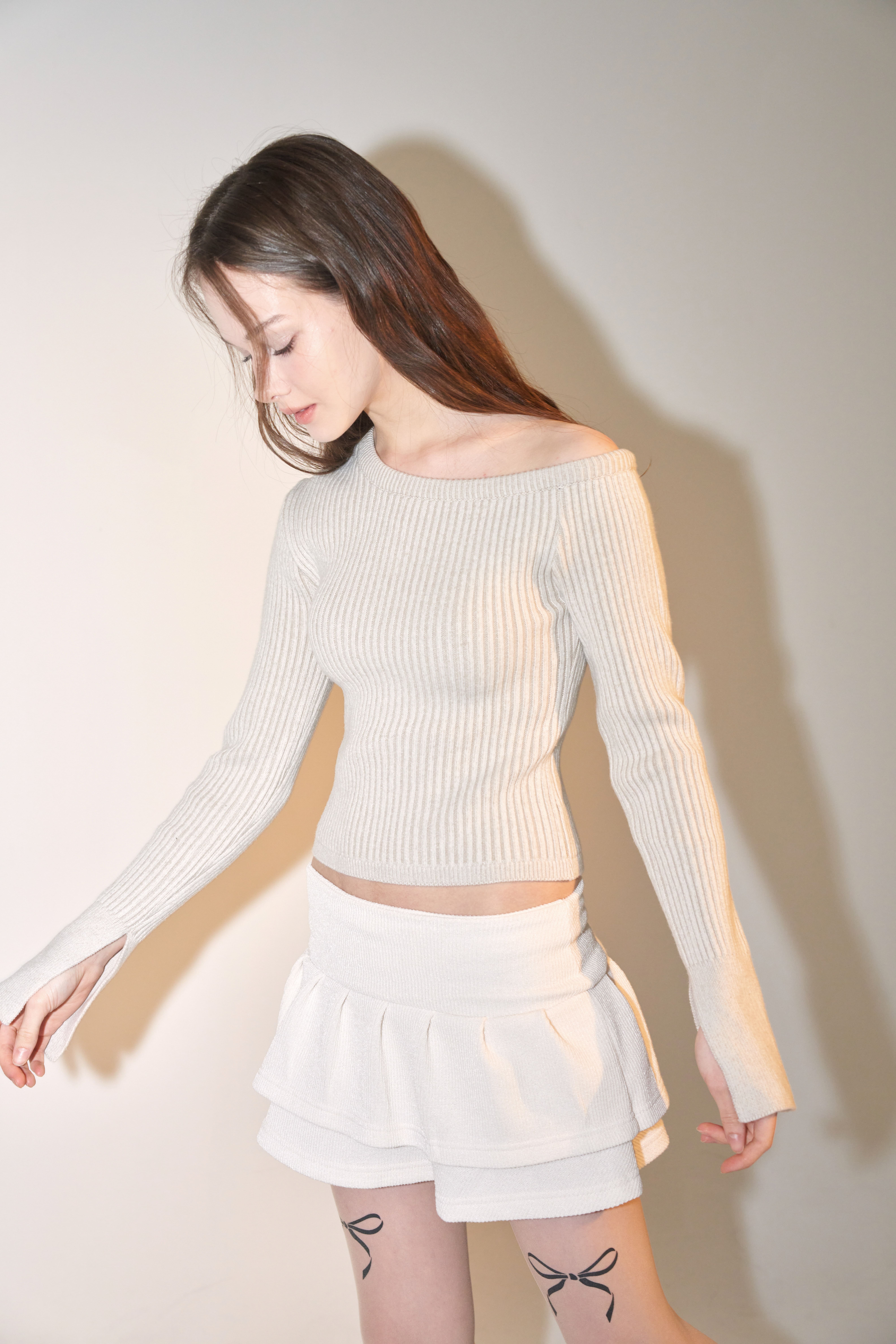 送料/関税込 ●KHAKIPOINT● Tuck Skirt Pants 4th re-order) Tuck Skirt Pants - KHAKIPOINT