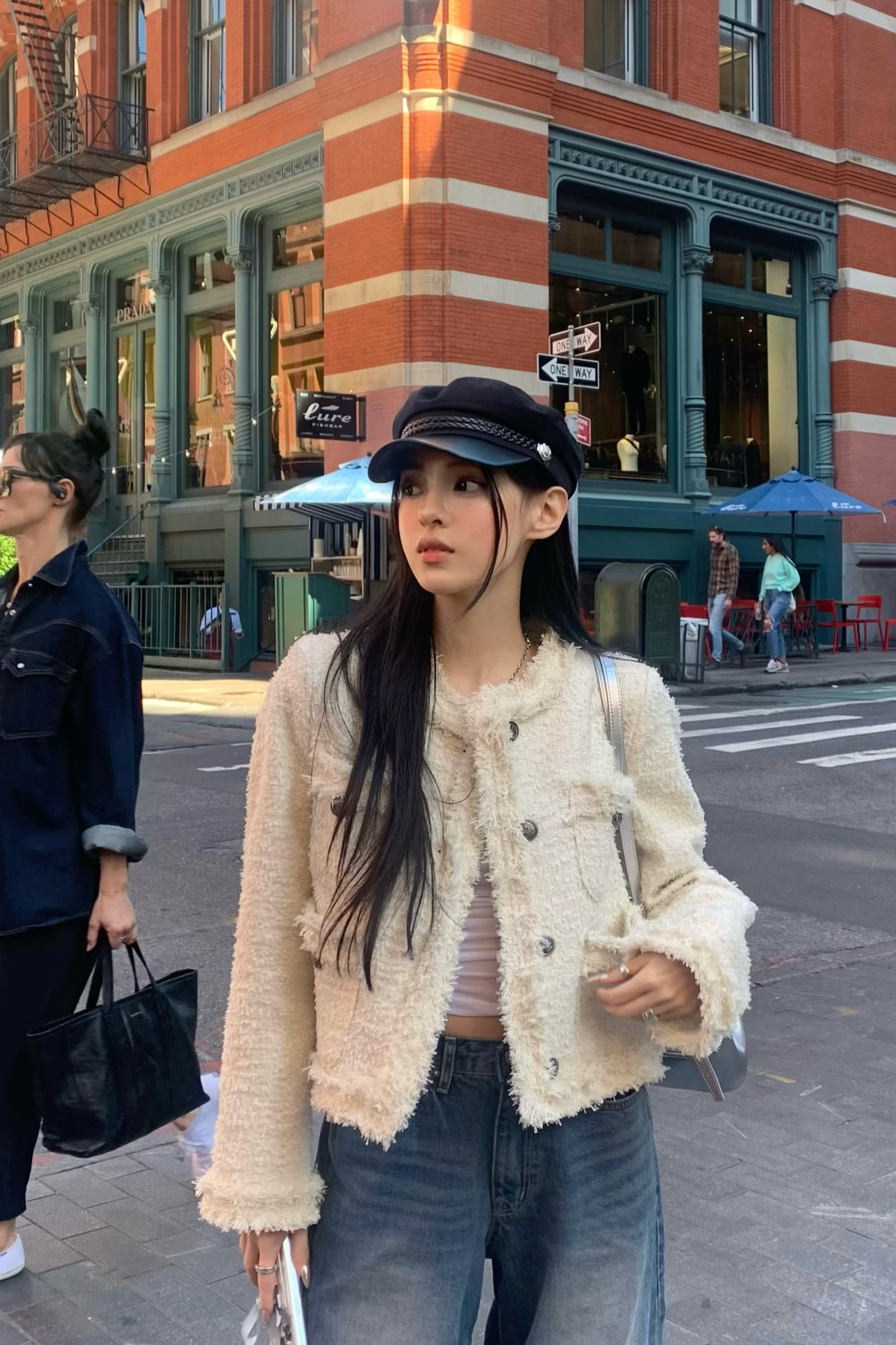 Antique Crop Tweed Jacket - KHAKIPOINT