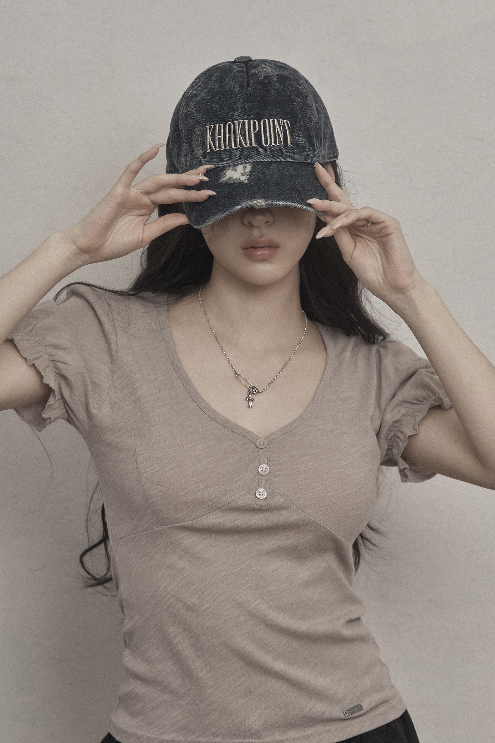 Destroyed Denim Cap - KHAKIPOINT