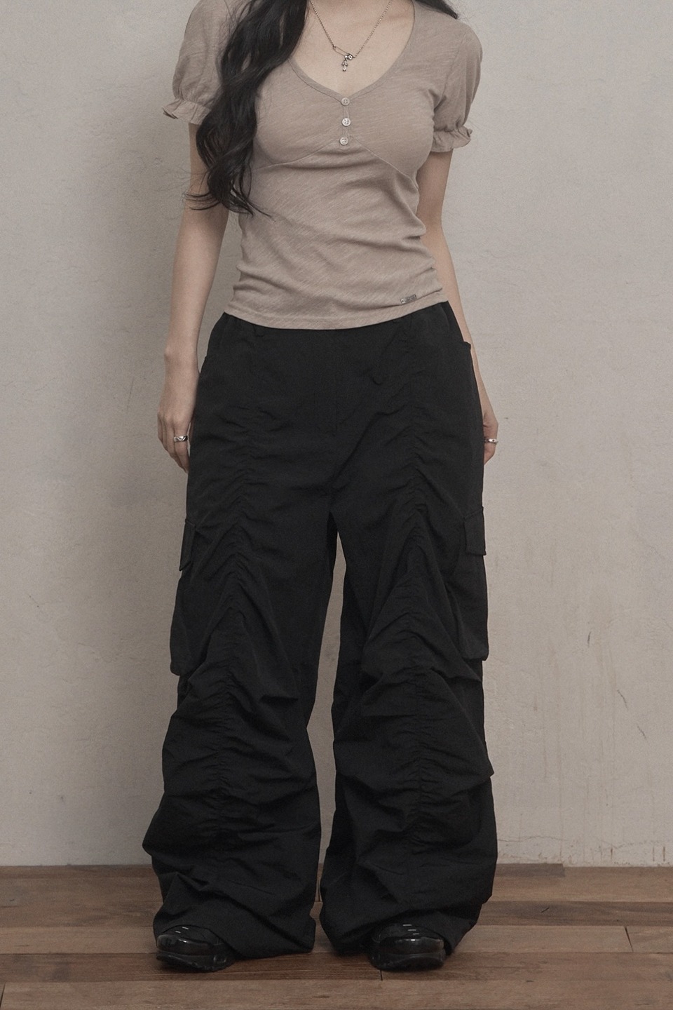 送料/関税込 ●KHAKIPOINT● Basic Knit Pants 카키포인트(KHAKIPOINT) Basic Knit Pants (gray) - 사이즈
