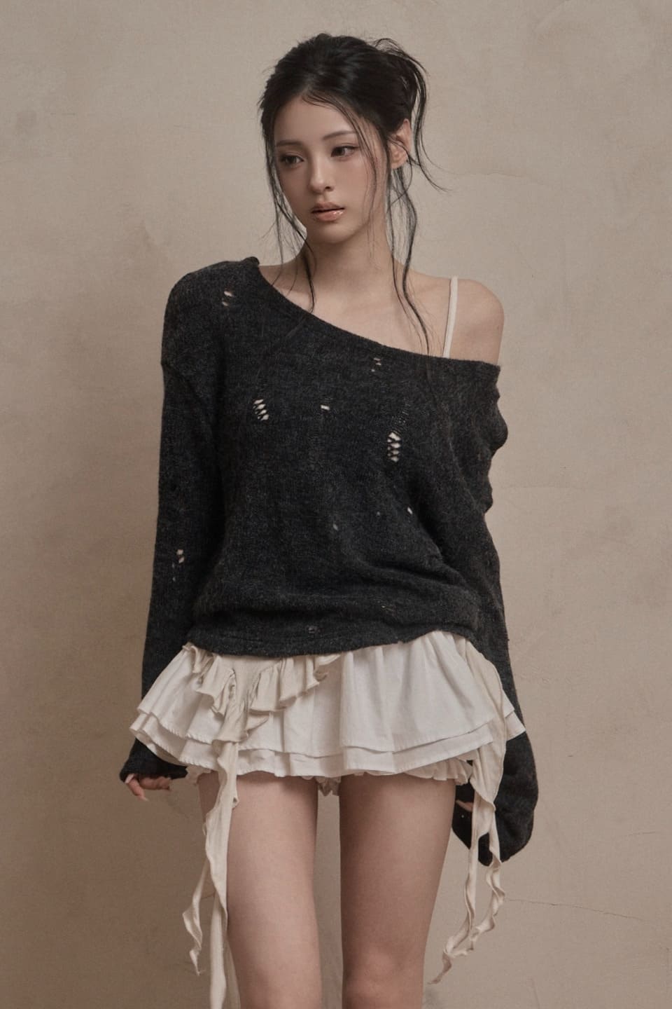 Cancan Skirt Pants (ivory) - KHAKIPOINT