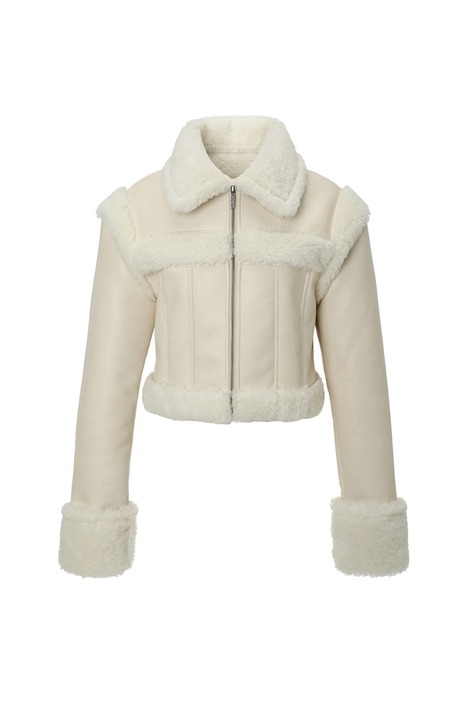 ◇KHAKIPOINT◇ Stitch Fur Mustang ivory KHAKIPOINT | 24WINTER COLLECTION - Stitch Fur Mustang (ivory