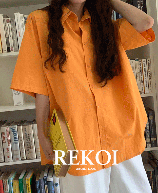[리코이 제작] 썸머 오버 반팔 셔츠 (4color)