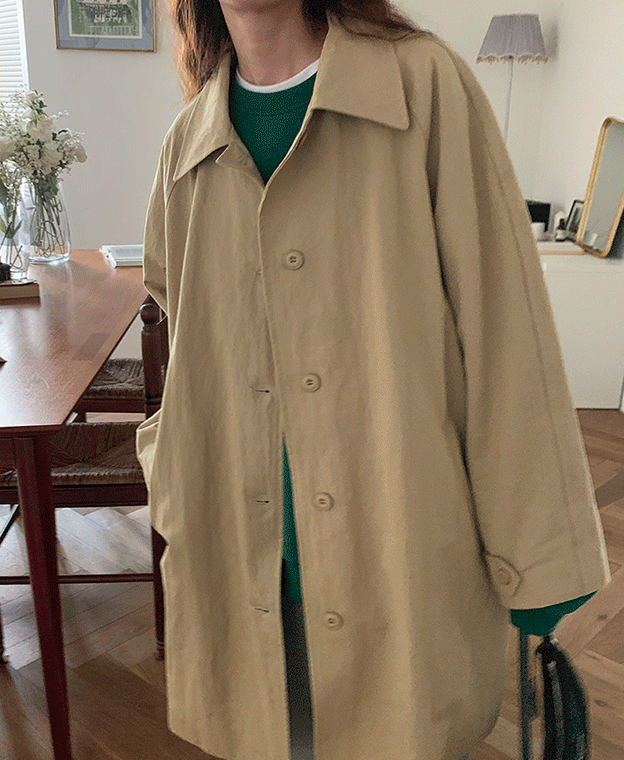 모이 하프 트렌치 코트 (2color)