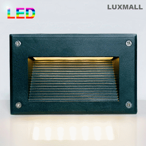 LED 6W 4502 사각 계단매입 블랙,그레이(157x96)