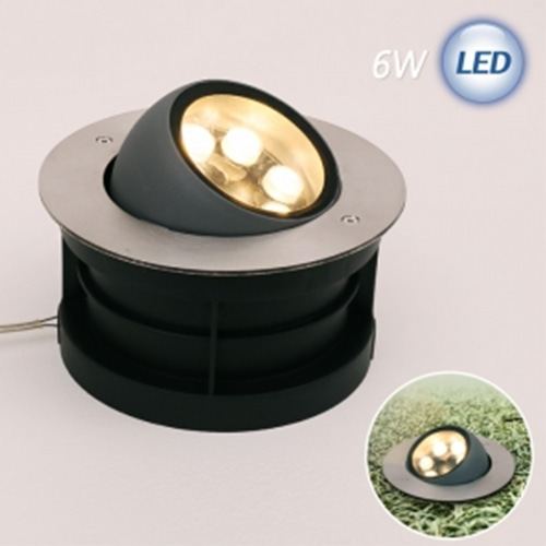 LED 반회전 지중등 6W( 집중형 / 원형타공 Ø160 )