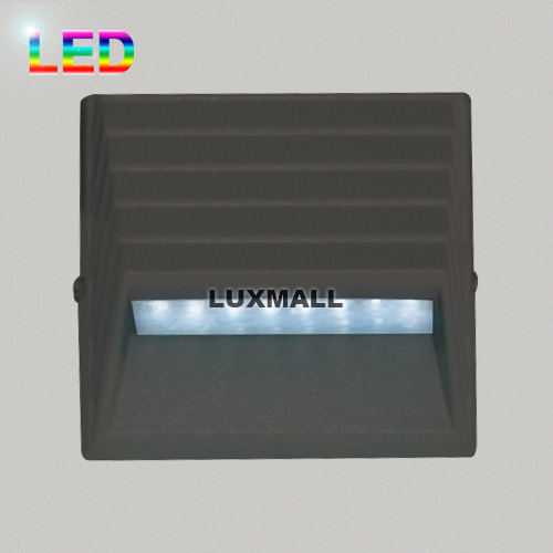 LED 1W 사각 방수 발목등 흑색