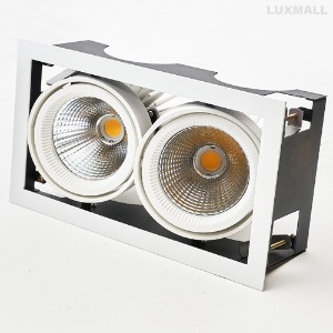 LED COB 60W 버디 멀티 2구 매입등 화이트 (255x135).